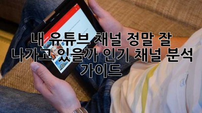 내 유튜브 채널, 정말 잘 나가고 있을까? 인기 채널 분석 가이드