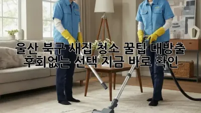 울산 북구 새집 청소✨ 꿀팁 대방출! 후회없는 선택, 지금 바로 확인!